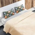 thumbnail image 5 of Yayeee Pillowcase Queen Size Set of 2 Satin Wrinkle Resistant Envelope Pillow Case, Blue Geometric Flowers, 5 of 8