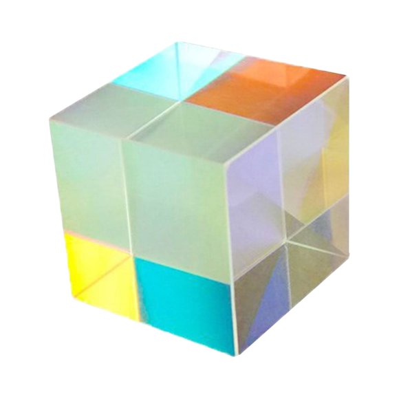 X-Cube RGB Splitter Combiner Dispersion Optical K9 Prism Six-Sided Bright Light Stained Glass Prism 20*20*20mm