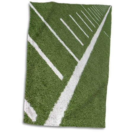 3dRose Football field with yard markers. - Towel, 15 by 22-inch