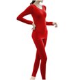 thumbnail image 2 of Pitauce Womens Lightweight Thermal Underwear Thin Stretchy Cold Weather Long Johns Base Layer Thermals Top & Bottom, 2 of 7