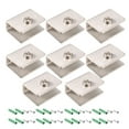 thumbnail image 1 of Soportes de estante de vidrio de acero inoxidable, abrazadera de vidrio rectangular para 7-11mm, 8 piezas, 1 of 3