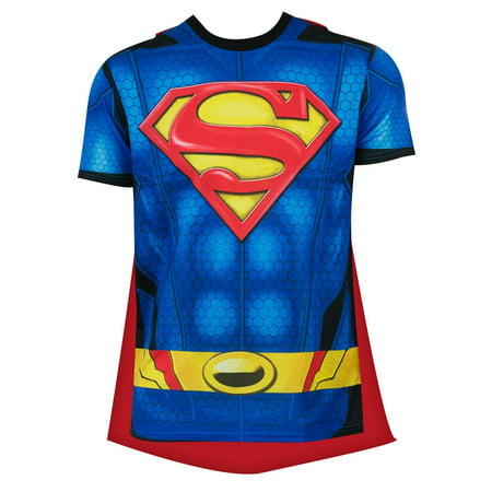 Superman Men's Sublimated T-shirt With Cape