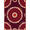 Red Cream Orange Purple, Pattern 15, variant on Design&I 8'x10' Washable Area Rug Snag-Free Record Vinyl Phonograph Player Featuring Musical Motifs Retro for Dining Room, Large Office, Lounge