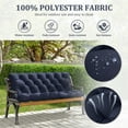 thumbnail image 4 of Kimunuk Outdoor Swing Cushion , 60" X 40" X 5" Waterproof Bench Chair Replacement Cushion with 6 Ties for Patio Porch, Navy, 4 of 7