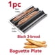 thumbnail image 4 of 1pc 4-cavity Baguette Bread Cake Mold With Holes, Non-stick Perforated French Bread Pan, Wave-shape Toast Box Bread Baking Wire Rack, Baking Tool, 4 of 5