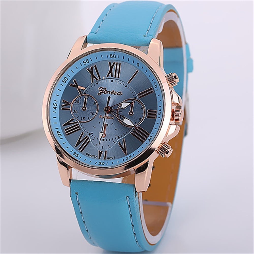 Stylish Women Quartz Watches PU Leather Casual Wristwatch for Ladies ...