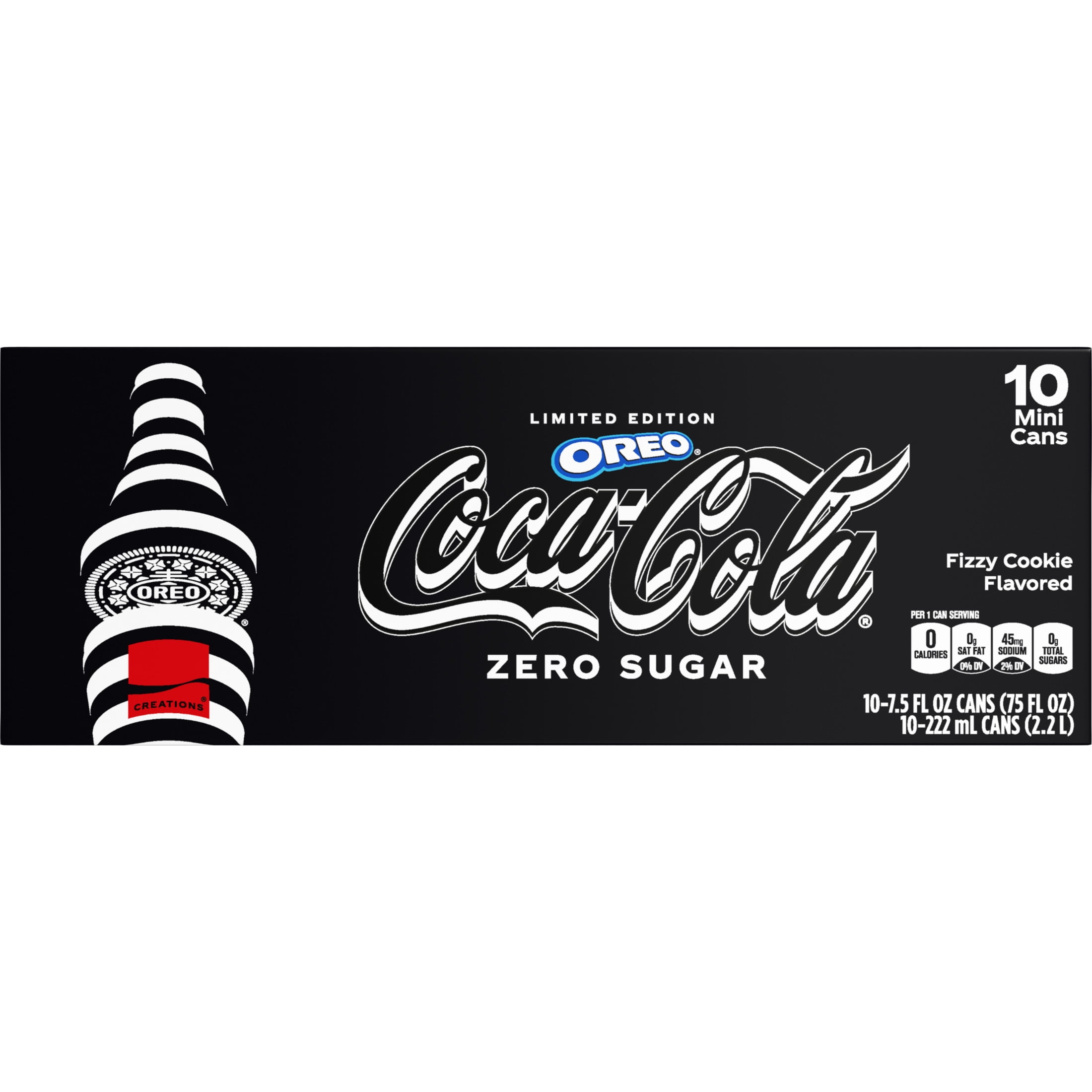 Coca-Cola Zero Sugar OREO Limited Edition Soda Pop Fridge Pack Mini Cans, 7.5 fl oz, 10 Pack