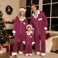 thumbnail image 7 of NMMUED Family Christmas Pajamas Matching Sets Xmas Pajamas for Family Satin Pjs Christmas Vacation Pajamas Soft Pajamas Christmas Pjs for Family Matching Family Christmas Pajamas (Dad) Wine L, 7 of 7