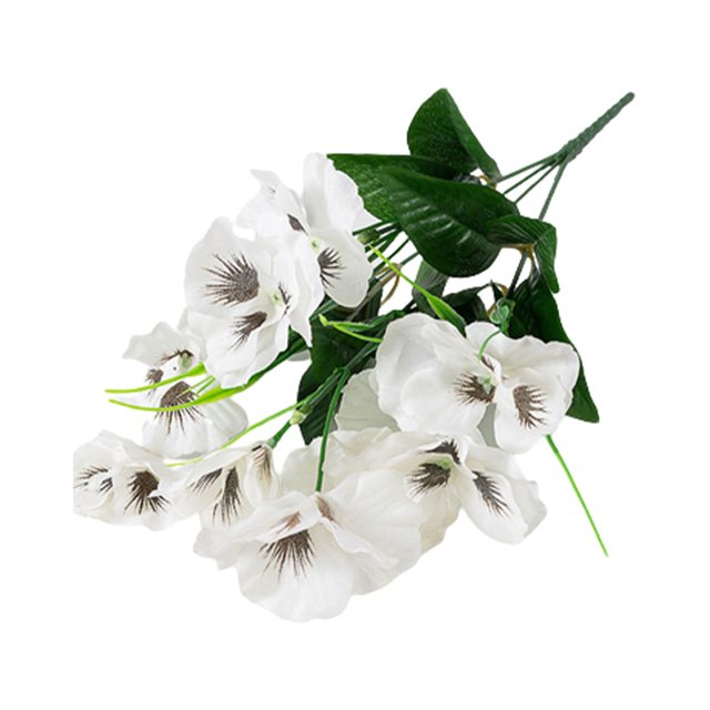 Bearachild 3x Iris Japonica simulado para decoraciones vibrantes para el hogar Simulación tridimensional y completa Decoración blanco