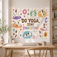 thumbnail image 5 of Do Yoga Stay Pawsitive Dogs in Yoga Poses, Playful Illustration Style for Dog Lovers, Dog Yoga Wall Art Birthday Gift, Tapestry Wall Hanging for Yoga Room and Dorm, 5 of 7