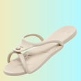 thumbnail image 5 of Beige Shoes For Women Beach Thong Sandals Foldable Portable Lightweight Anti Slip Comfortable For Travel And Outdoor Activities Size 39-40, 5 of 6