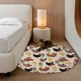 thumbnail image 2 of Round Rugs 3.3Ft, Farmhouse Rooster Round Area Rug Washable Indoor Throw Carpet, Vintage Watercolor Flowers Wood Grain Soft Non Slip Circle Rug for Laundry Room Patio Home Decor Aesthetic, 2 of 8