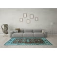 thumbnail image 3 of Ahgly Company Indoor Rectangle Oriental Light Blue Industrial Area Rugs, 4' x 6', 3 of 4