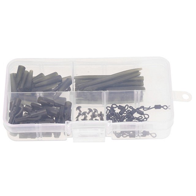 Kit De Aparejos De Pesca De Carpa 60 uds. De tubos de goma de cola de pesca de carpa, mangas antienredos, aparejos de Terminal de pesca Ndcxsfigh Para Estrenar