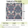 thumbnail image 2 of Square Tablecloth with Elastic Edges 36 * 36 Inch Pioneer Waterproof Art Watercolor Flower Table Cover Washable Indoor and Outdoor for Party Kitchen Dinner Banquet Patio Picnic, 2 of 6