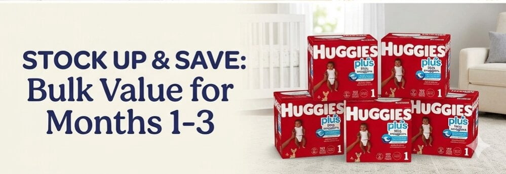 Huggies Little Snugglers Plus Diapers Size 1, 192 Count