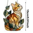 thumbnail image 3 of Cat Colored Glass Window Hanging Garden Ladies Acrylic, 3 of 6