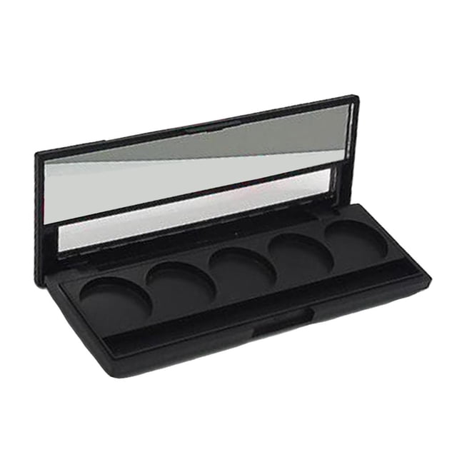 Caja organizadora de ojos colorete de maquillaje de plástico DIY con 5 divisores shamjiam