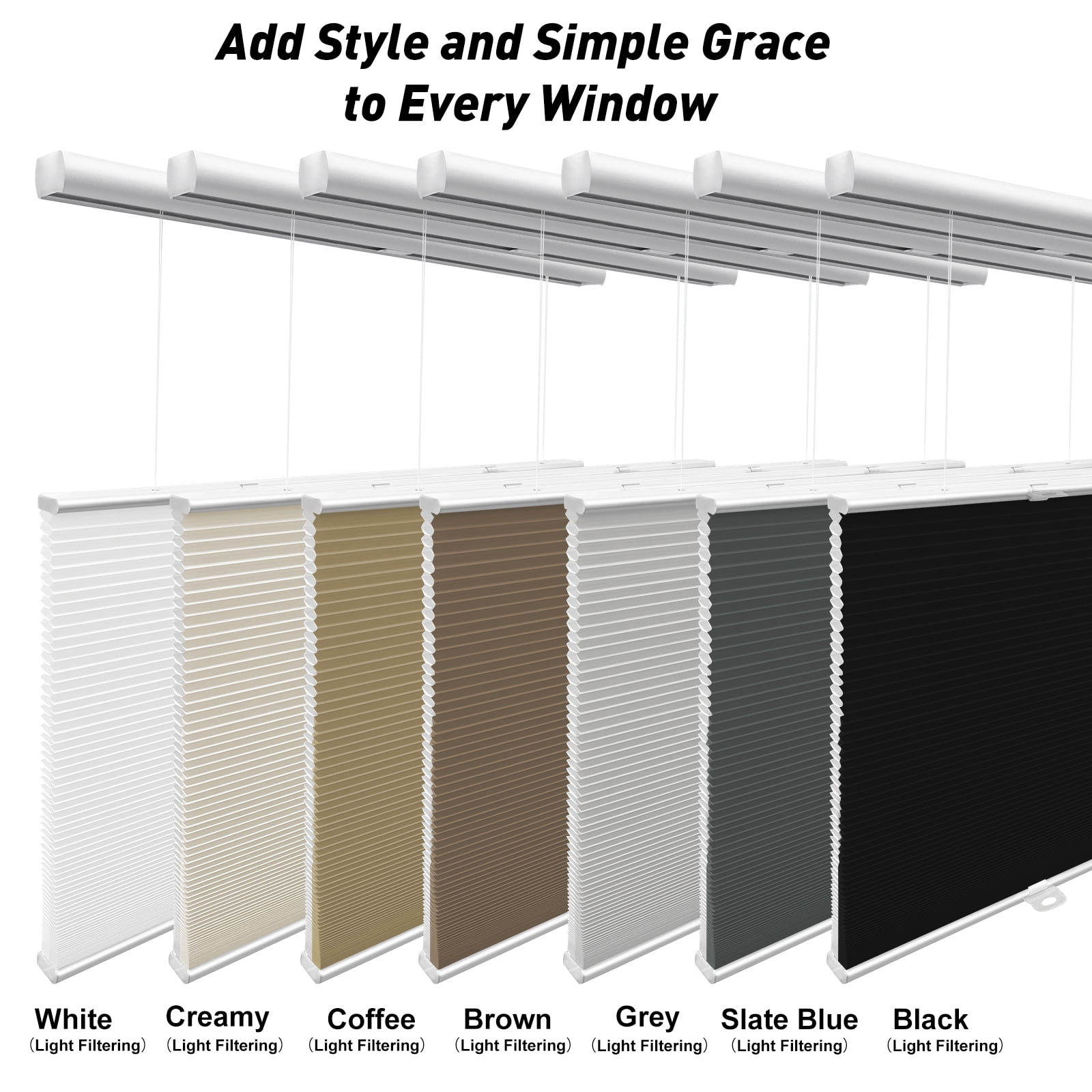Keego Cordless Top Down Bottom Up Shades Free Moving Cellular Window Blinds Customizable for Home Bedroom Kitchen Decor Coffee 100% Blackout 40"w x 52"h