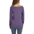 thumbnail image 3 of PPYOUNG Womens Off Shoulder Long Sleeve Blouses Casual Tunic Tops, 3 of 4