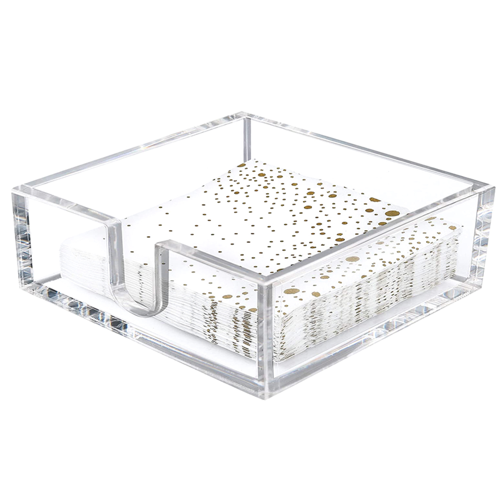 Luncheon Napkin Holder, Clear Acrylic Napkin Holder for Bar Dining