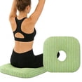 thumbnail image 6 of Hvmvliv 17.7X17.7X3.94in Comfortable Ergonomic Donut Cushion with Foam,Breathable Non-Slip Hip Pillow,U-Shaped Cutout for Pressure Relief,Suitable for Office,Car Seat,Wheelchair Green, 6 of 9