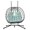 Light Blue, variant on 2 Persons Egg Chair With Stand Indoor Outdoor Swing Chair Patio Wicker Hanging Egg Chair Hanging Basket Chair With Stand For Bedroom Living Room Balcony,Light Blue