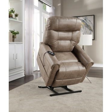 Clearance! Classic Rolled Arm Power Lift-Chair Recliner - Heat, Adjustable Massage - Plush Seating, High-Grade Polyester Fabric
