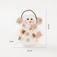 thumbnail image 1 of Muñeco de muñeco de nieve con sombrero y bufanda tejidos • Decoración de figuritas navideñas • Exposición navideña para el hogar y la tienda, 1 of 2