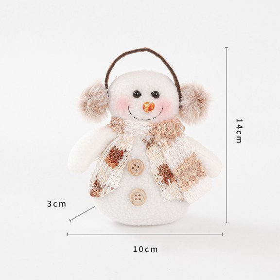 Guozer Christmas Plush Doll 1PCS Christmas Snowman Doll Plush Toys Ornaments for Centerpieces, Table Decorations, Bookshelves, Mantels, Children's Gifts