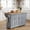 Gray, variant on Homy Casa Farmhouse Rolling Kitchen Island with Drop Leaf, Storage Drawers, Spice Rack & Wheels,White