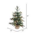 thumbnail image 3 of Vickerman 24" Carmel Pine Artificial Christmas Tree, Warm White Dura-lit LED Lights, 3 of 4