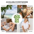 thumbnail image 5 of Uemuo Green Kiwi Printed Women's Classic V-Neck T-Shirt - Soft, Breathable, Moisture-Wicking, Perfect for Casual, Office, Travel, and Everyday Wear-Medium, 5 of 5