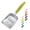 FLAT Aluminum #03 Green Handle, variant on Cat Litter Scoop, Aluminum Alloy Sifter, Kitty Metal Scooper, Deep Shovel, Long Handle, Poop Sifting, Kitten Pooper Lifter, Durable, Heavy Duty, for Litter Box