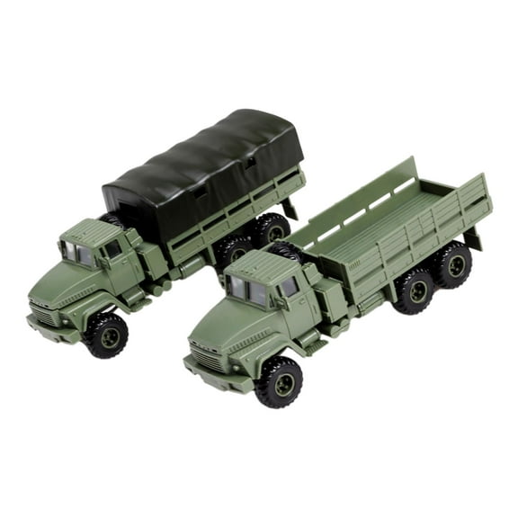 Kokiya 2 Pieces 1/72 Scale Transport Truck Toy Parent Child Interaction Accessory truck
