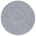 thumbnail image 4 of SAFAVIEH Braided Gino Distressed Machine Washable Reversible Area Rug, Dark Blue/Ivory, 4' x 6' Oval, 4 of 5