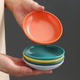 thumbnail image 6 of Djiypn 6 Pack Soy Sauce Dish Plastic Dip Bowl Set, Mini Dip Sauce Bowl Set, 4" Mini Soy Sauce Plate, Small Dipping Sauce Cups for Ketchup Sauce Plate, Soybean, BBQ, Party, Green, 6 of 8