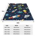 thumbnail image 3 of Honeii Funny Spaceships Print Fleece Blanket - Throw Blanket for Bed, Sofa, Couch, Camping, and Travel , Microplush Ultra Soft Warm Blanket-50"x40", 3 of 7