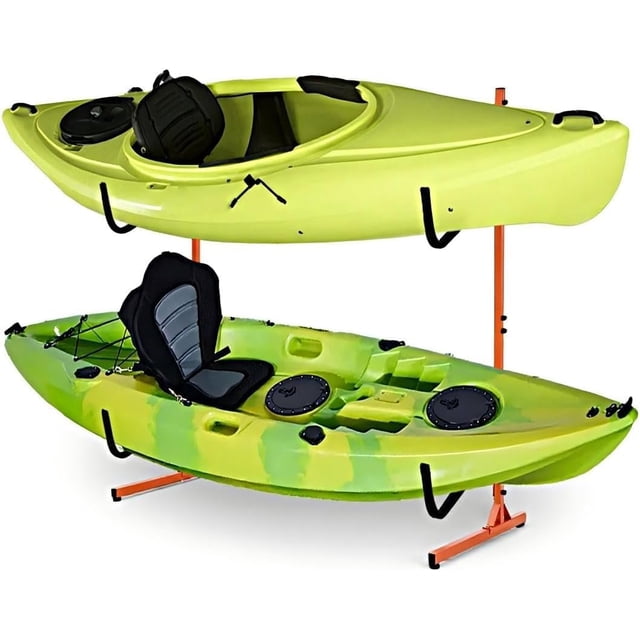 EDTara Support de Rangement pour Kayak, Support Robuste pour 2 Kayaks, Support Autoportant Ajustable Conçu pour le Rangement Intérieur et Extérieur pour Garder Vos Kayaks en Sécurité