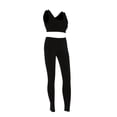 thumbnail image 3 of Mujer Fitness Bra Top Chaleco Pantalones Medias deportivas Compresión Entrenamiento Yoga Traje (S), 3 of 8