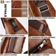 thumbnail image 3 of Mochila bandolera de piel para hombre con puerto USB, 3 of 9
