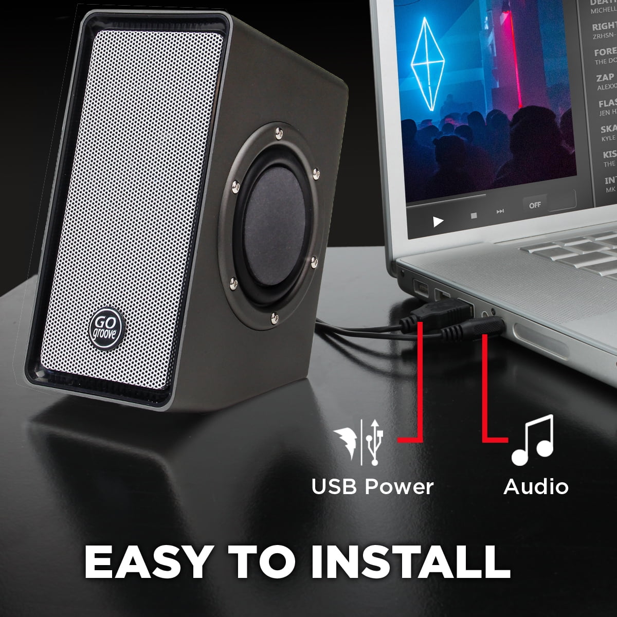 GOgroove SonaVERSE O2 USB Multimedia Stereo Speaker with Powered Subwoofer & Volume Control