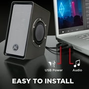 GOgroove SonaVERSE O2 USB Multimedia Stereo Speaker with Powered Subwoofer & Volume Control
