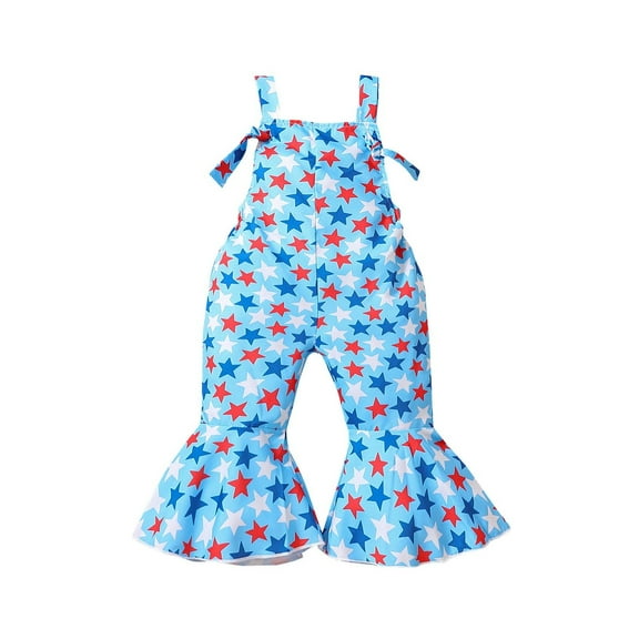 Easter Outfit Toddler Girl Toddler Girls Easter Rabbit Carrot Prints Jumpsuit Suspender Trousers for Babys Outwear Baby Easter Outfit Blue 18 Months-24 Months