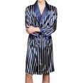thumbnail image 3 of KapokDressy Mens Satin Robe,Soft Silk Long Sleeve House Kimono Bathrobe Sleepwear Loungewear,Robe or Robe Set, 3 of 5