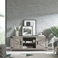 T4TREAM Farmhouse TV Stand for TVs Up to 75 inches, Wood Barn Door