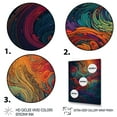 thumbnail image 3 of Designart "Rainbow Colored Waves III" Modern Waves Wall Art Print, 3 of 5