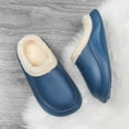 thumbnail image 6 of ZTTD Waterproof Slippers Men Lined Clogs Winter Garden Shoes Warm House Slippers Indoor Outdoor Mules Blue, 6 of 8