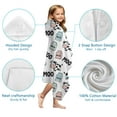 thumbnail image 7 of White Cow Milk Moo Pattern Hooded Bath Towel，60"x35" for Ages 3 To 12 Kids, Quick Dry Lightweight Soft Microfiber Hood Beach Towel Cover Up for Kids, 7 of 7