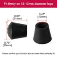 thumbnail image 2 of Uxcell Rubber Leg Cap End Tip Furniture Feet Protector 12mm 1/2" Inner Dia 20 Pack, 2 of 7